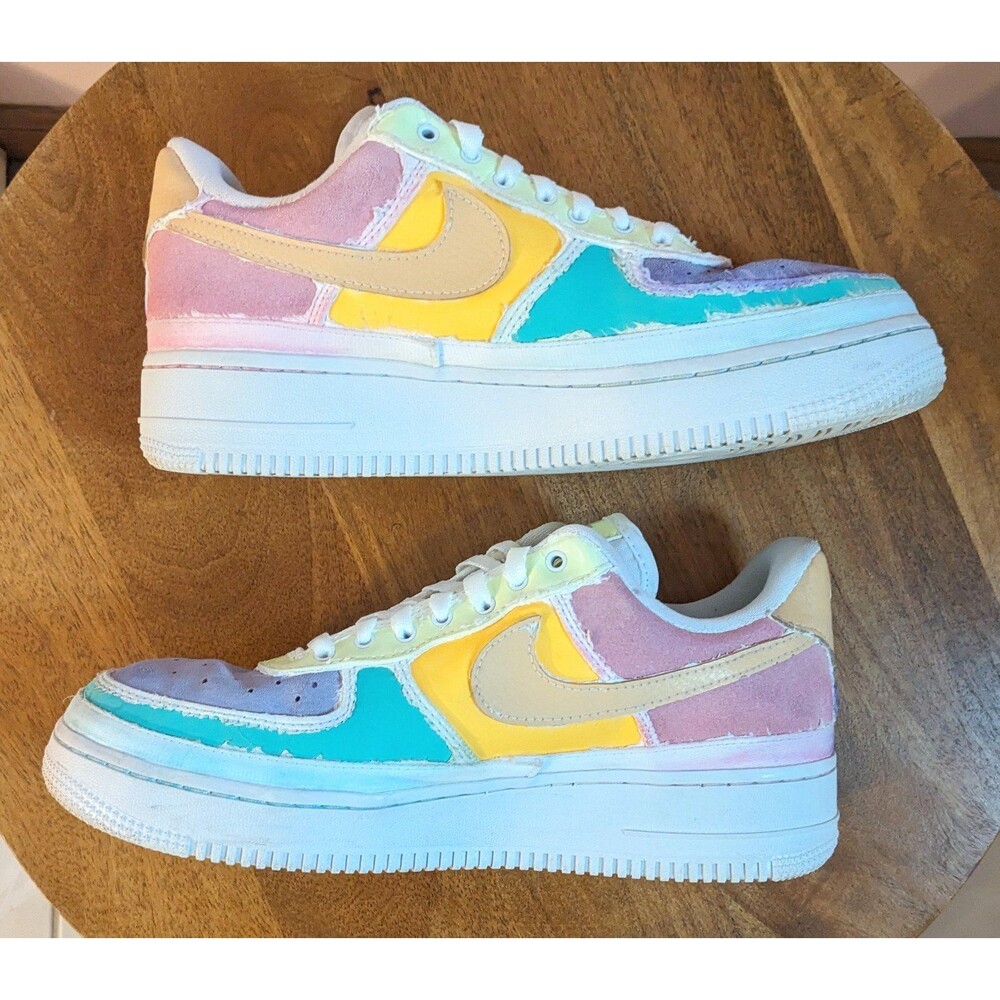 Nike Women's 8.5 Air Force 1 Low Pastel Reveal Shoes Arctic Punch DJ6901-600 - Picture 7 of 12